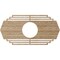 Ekena Millwork Chrysler Wood Fretwork Pierced Ceiling Medallion, Red Oak, 28"W x 14"H x 7 3/8"ID x 1/4"T CMWP28X14X0250CSRO - alternate 4